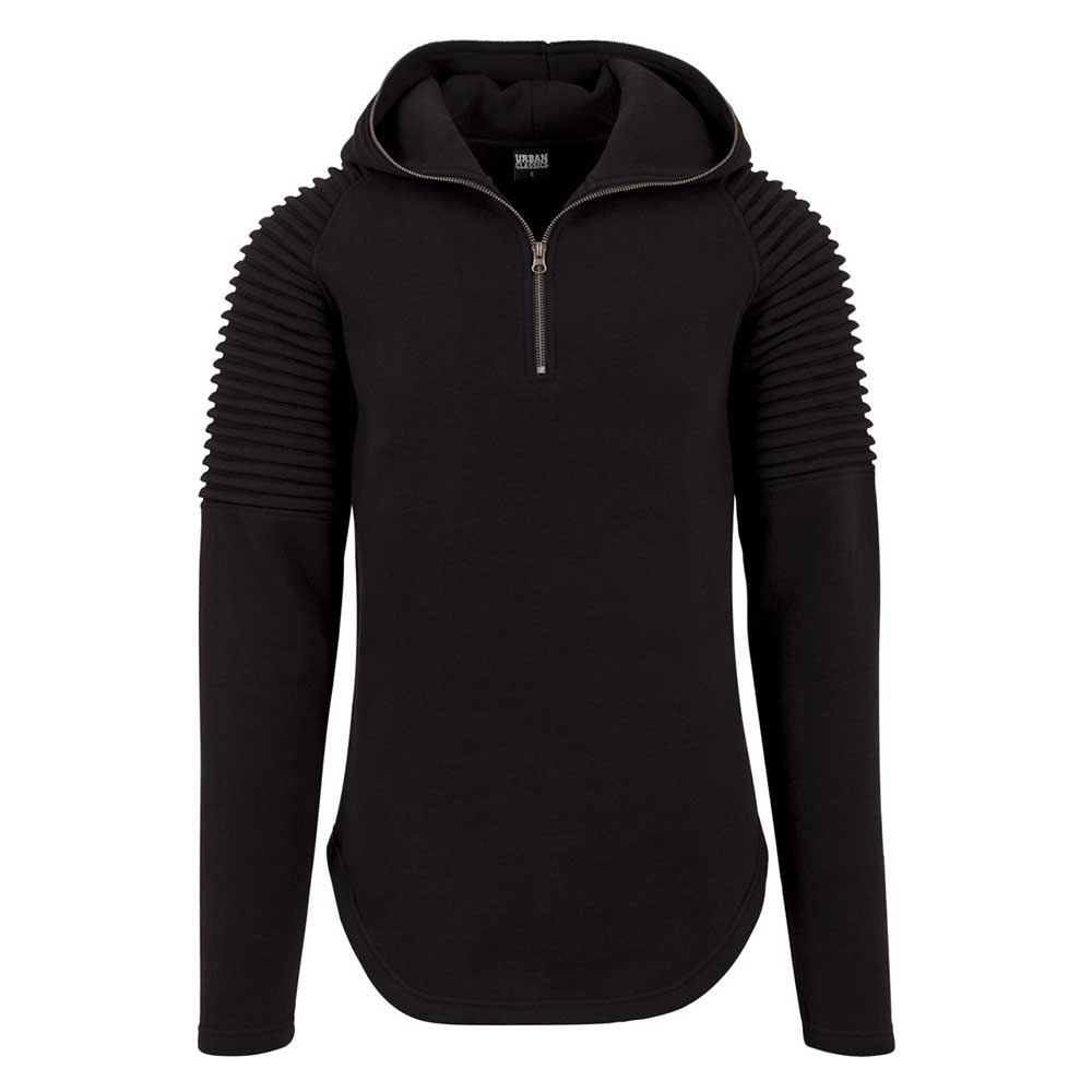 Urban Classics - Pleat Sleeves Terry HiLo Hoodie - Black